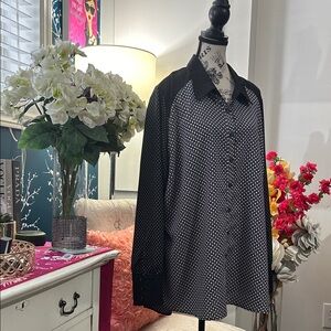 Addition Elle Black and White Patterned Blouse